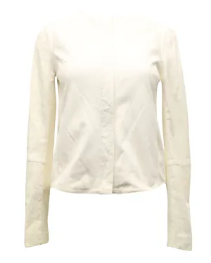 Zimmermann Longsleeve Blouse in White Linen